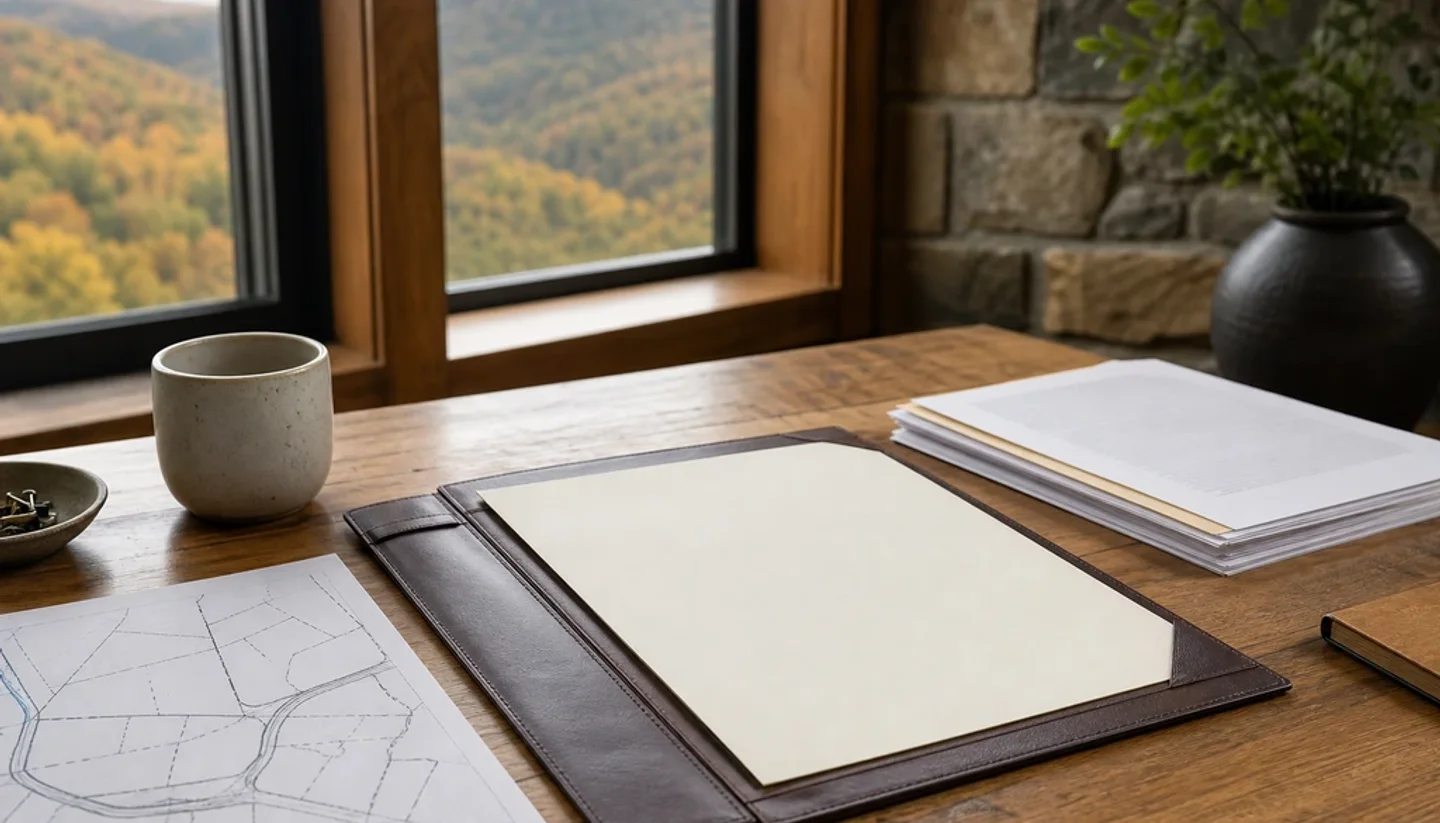 Closing attorney reviewing a direct land contract